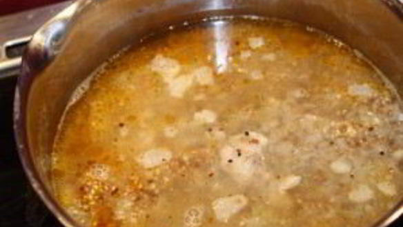 ШАГ 7. гречка с мясом