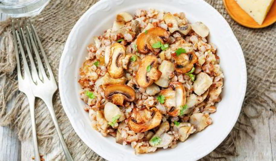 Рецепт гречка с шампиньонами