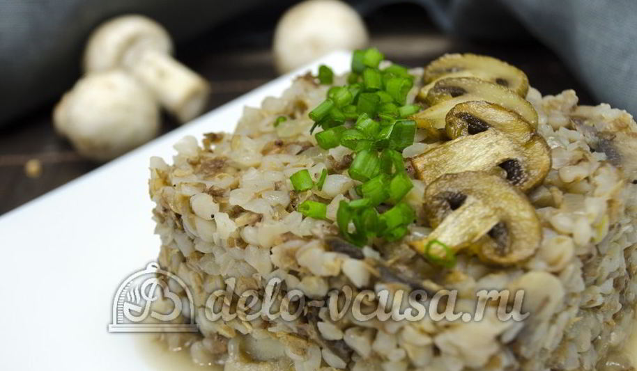 Рецепт гречневая каша с грибами