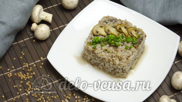 ШАГ 11. гречневая каша с грибами