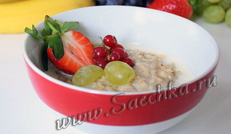 Рецепт овсяная каша на молоке