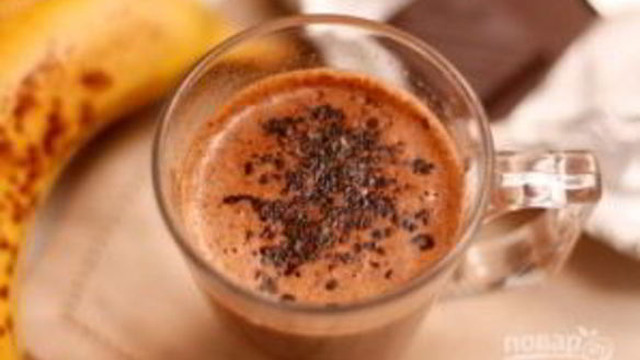 ШАГ 6. горячий банановый коктейль с шоколадом