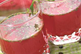 Мятный коктейль с арбузом