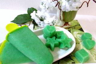 Огуречный лед с мятным сиропом