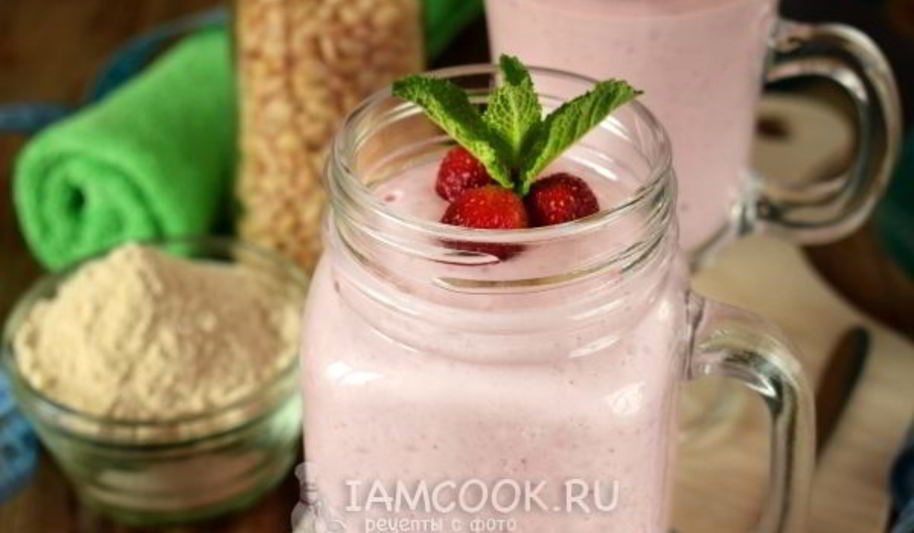 Рецепт протеиновый коктейль с творогом и кедровой мукой