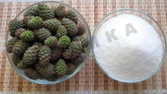 ШАГ 2. сироп из сосновых шишек