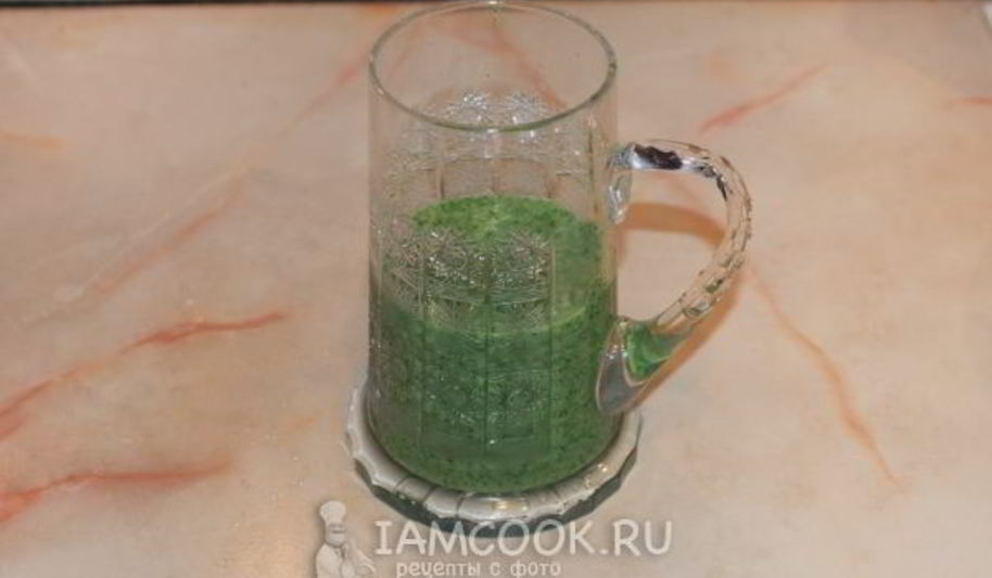 Рецепт зеленый коктейль из шпината