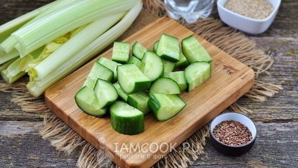 ШАГ 4. зеленый коктейль с овсяными хлопьями и льном