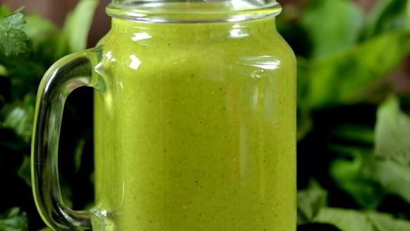 ШАГ 9. зеленый коктейль с овсяными хлопьями и льном