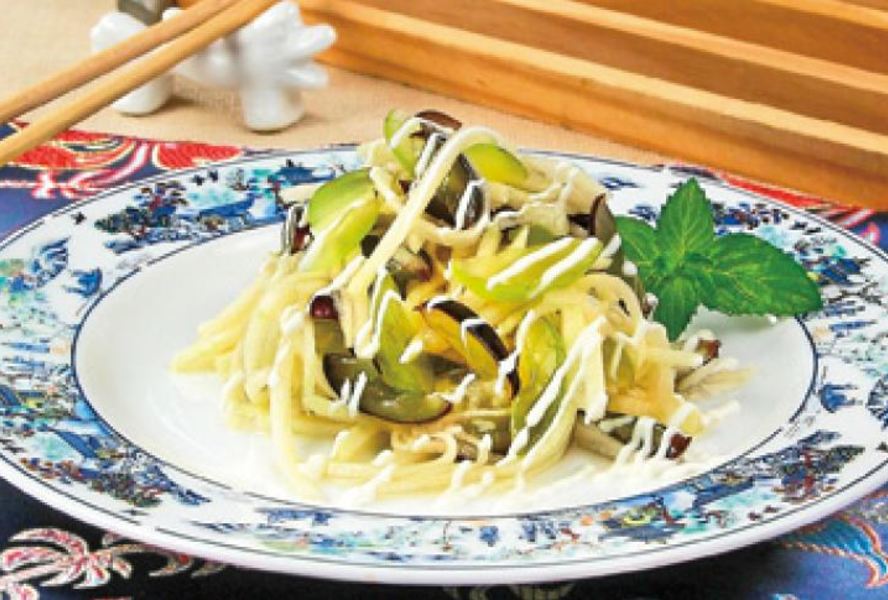 Фруктовый салат со сметаной