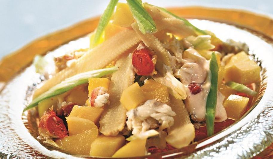 Рецепт крабовый салат с манго