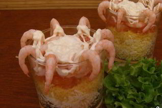 Салат Айсберг с креветками