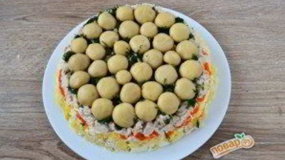 ШАГ 10. салат грибная поляна