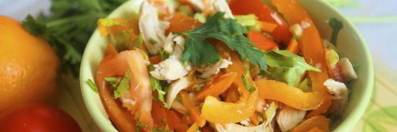 Салат из болгарского перца и помидоров