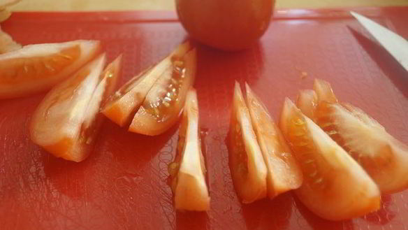 ШАГ 4. салат из болгарского перца и помидоров