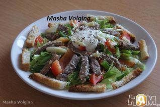 Салат из говядины и сладкого перца