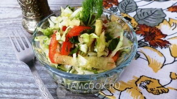 ШАГ 7. салат из капусты, ананаса и сладкого перца