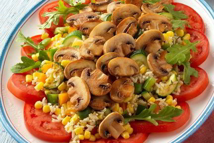Салат из кукурузы и шампиньонов