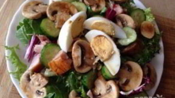 ШАГ 9. салат из куриной грудки с грибами