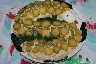 Салат из рыбной консервы