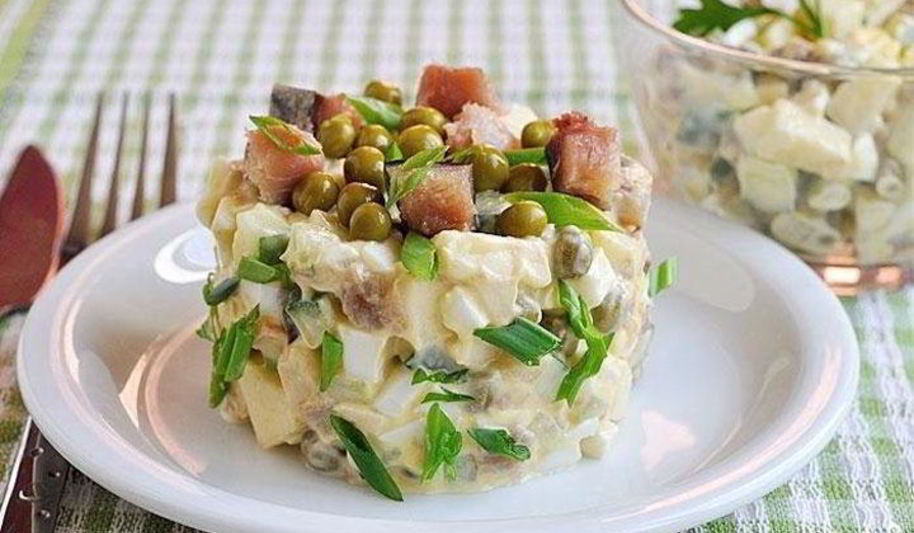 Рецепт салат из скумбрии