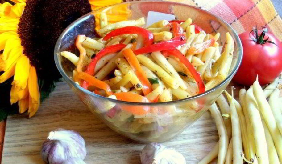 Рецепт салат из стручковой фасоли