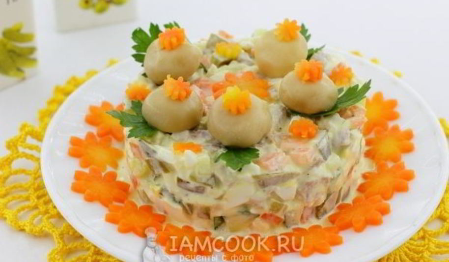 Рецепт салат лесная поляна с грибами
