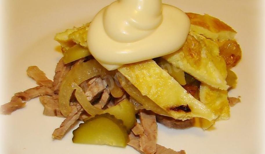 Рецепт салат министерский из яиц и маринованных огурцов