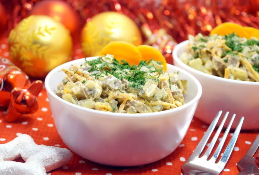 Салат Новогодний огонек