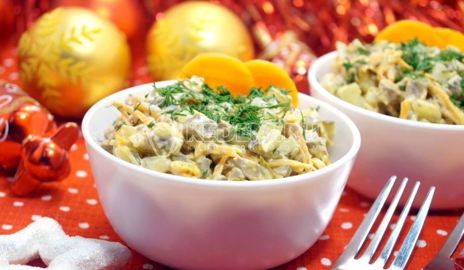 Рецепт салат новогодний огонек