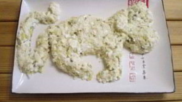 ШАГ 6. салат обезьянка с рисом и курицей