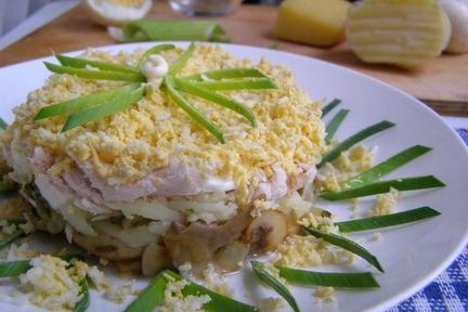 Салат грибы под шубой