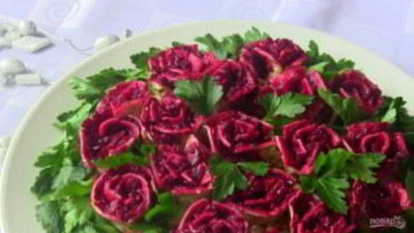 ШАГ 10. салат розы