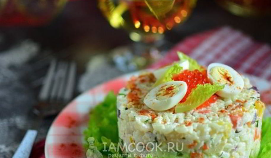 Рецепт салат с креветками и апельсином