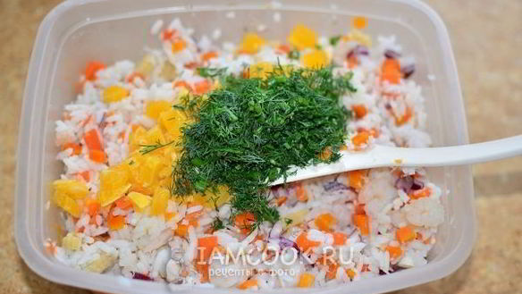 ШАГ 6. салат с креветками и апельсином