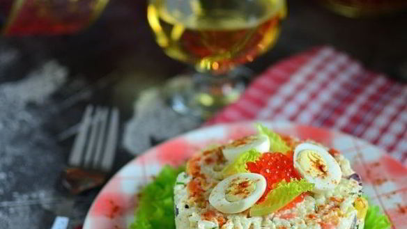 ШАГ 9. салат с креветками и апельсином