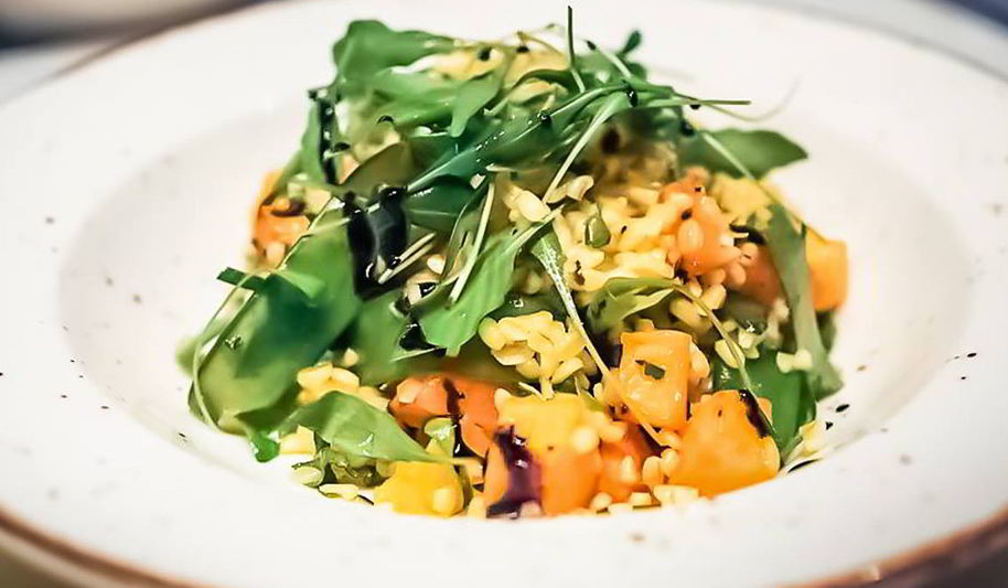 Рецепт салат с печеной тыквой и булгуром