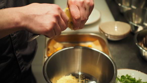 ШАГ 6. салат с печеной тыквой и булгуром