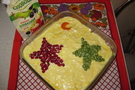 Салат слоеный Две звезды