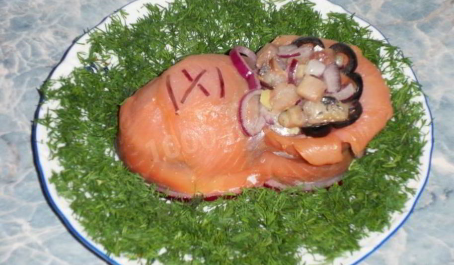 Рецепт салат торт с семгой башмачок