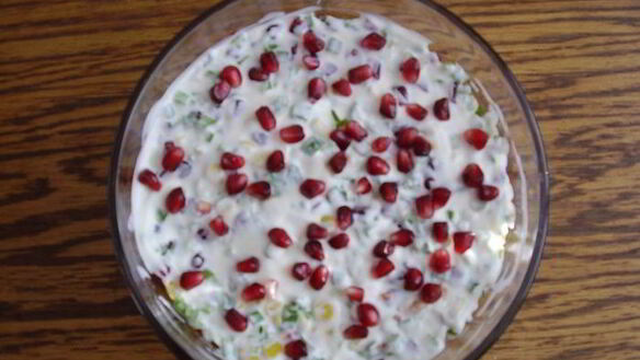 ШАГ 4. слоеный салат с зернами граната