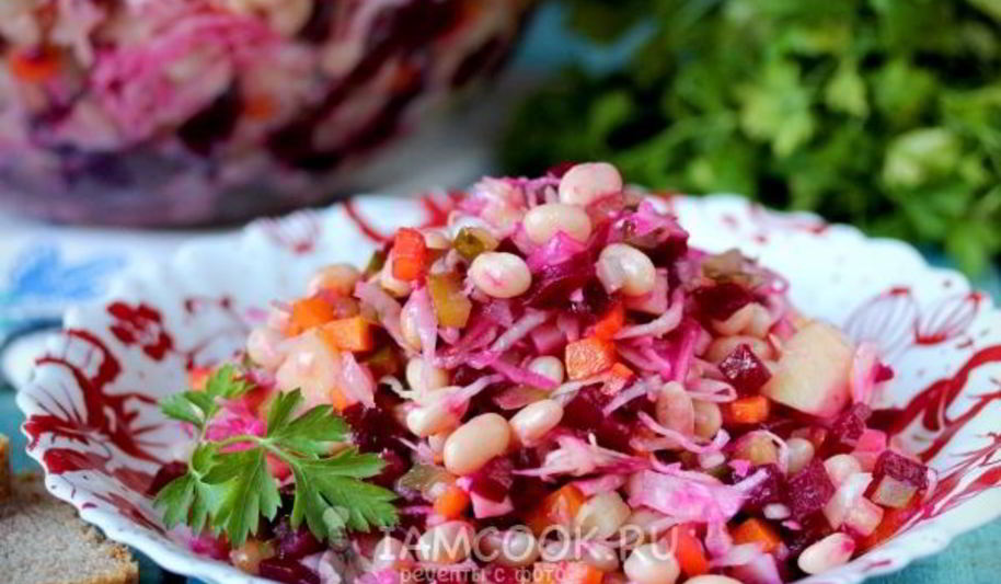 Рецепт винегрет с фасолью