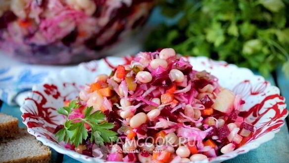 ШАГ 7. винегрет с фасолью