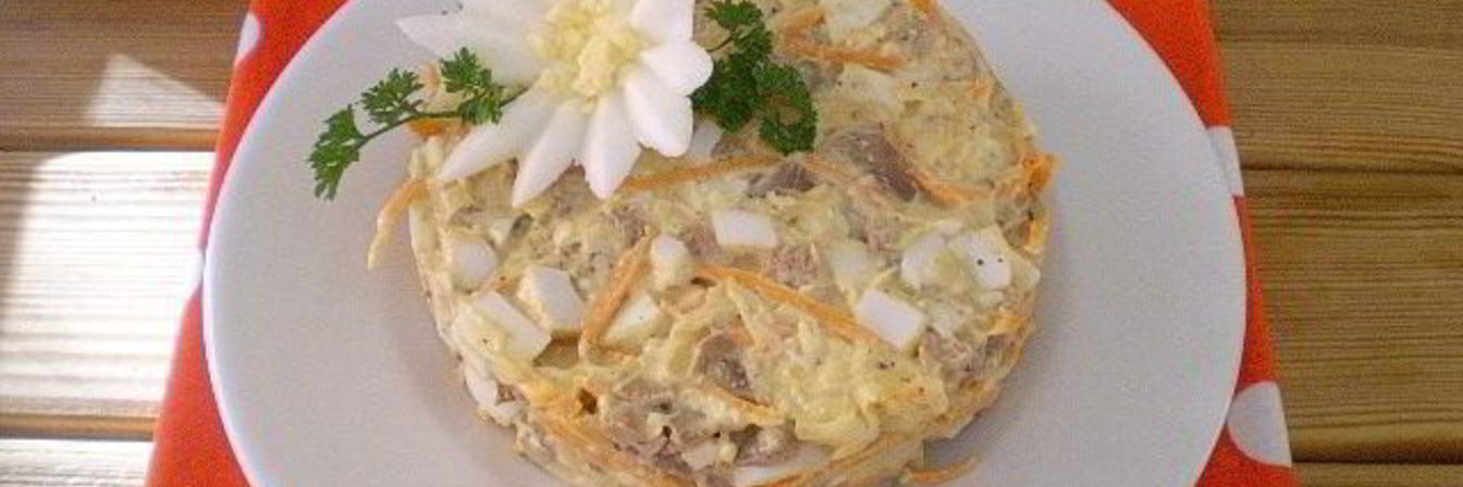 Вкусный салат с корейской морковкой