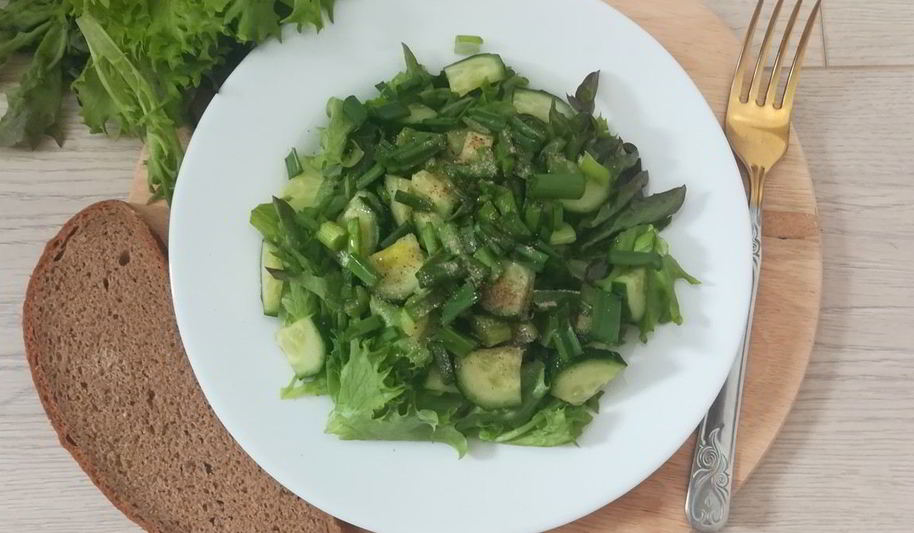 Рецепт зеленый овощной салат