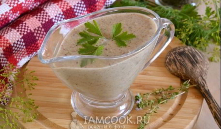 Рецепт грибной соус из сушеных грибов