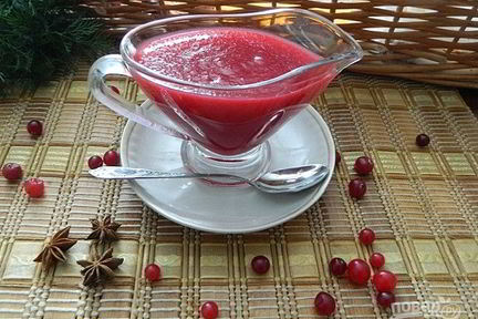 Клюквенный соус с яблоком