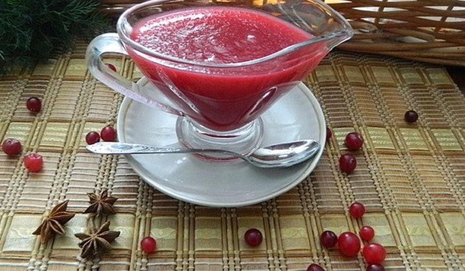 Рецепт клюквенный соус с яблоком