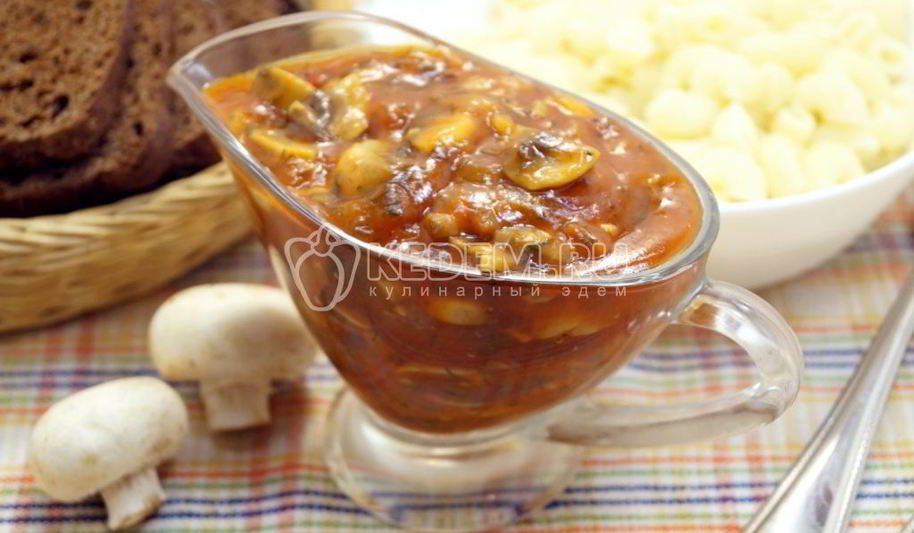 Рецепт постный грибной соус