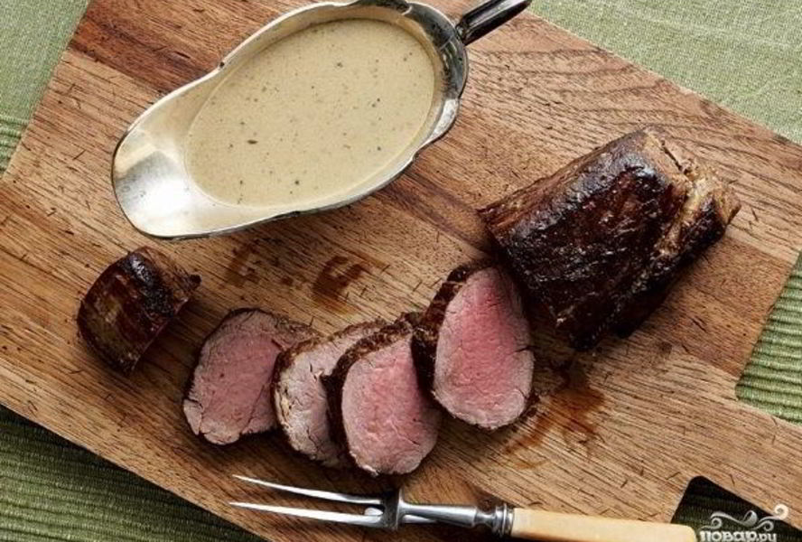 Сливочно-грибной соус для мяса